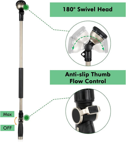 36” Watering Wand for Garden Hose, Heavy Duty Hose Sprayer Nozzle