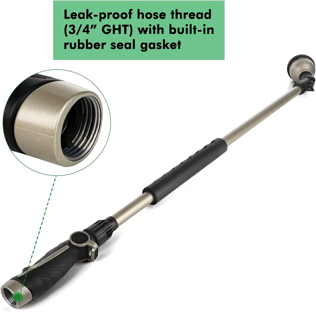 36” Watering Wand for Garden Hose, Heavy Duty Hose Sprayer Nozzle