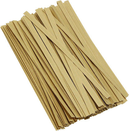 120pcs Kraft Paper Twist Ties Plant Ties 4inch Reusable Bread Twist Ties Cake pop Ties Cable Ties Candy Ties for Bags (Green)