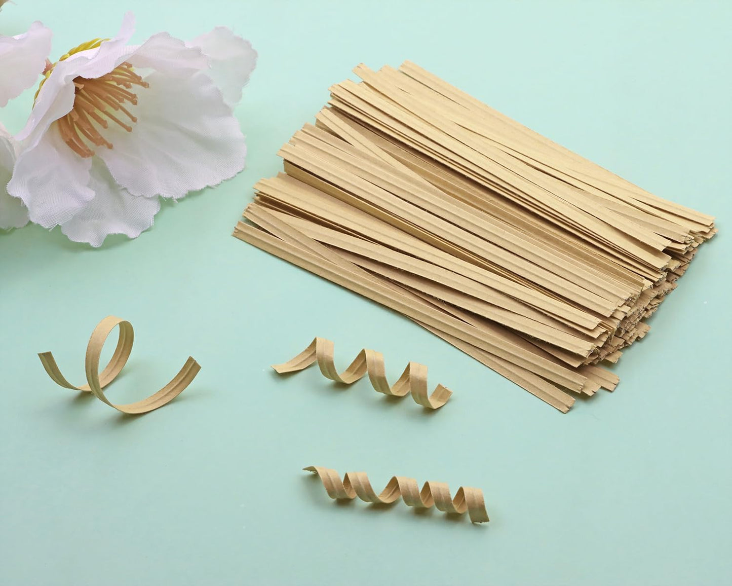 120pcs Kraft Paper Twist Ties Plant Ties 4inch Reusable Bread Twist Ties Cake pop Ties Cable Ties Candy Ties for Bags (Green)