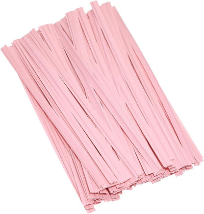 120pcs Kraft Paper Twist Ties Plant Ties 4inch Reusable Bread Twist Ties Cake pop Ties Cable Ties Candy Ties for Bags (Green)
