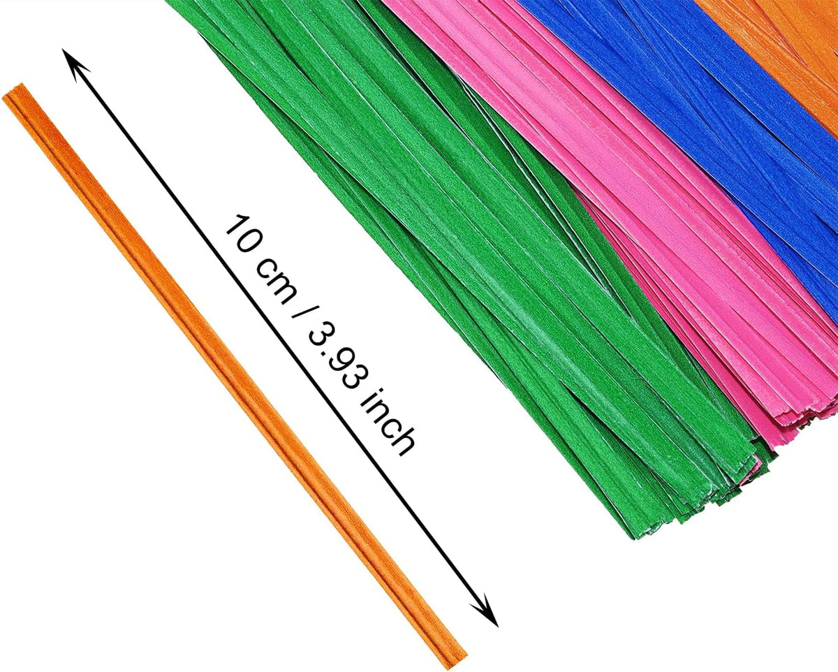 120pcs Kraft Paper Twist Ties Plant Ties 4inch Reusable Bread Twist Ties Cake pop Ties Cable Ties Candy Ties for Bags (Green)