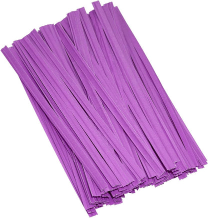 120pcs Kraft Paper Twist Ties Plant Ties 4inch Reusable Bread Twist Ties Cake pop Ties Cable Ties Candy Ties for Bags (Green)