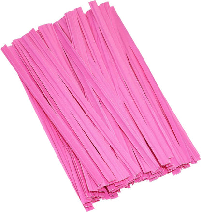 120pcs Kraft Paper Twist Ties Plant Ties 4inch Reusable Bread Twist Ties Cake pop Ties Cable Ties Candy Ties for Bags (Green)