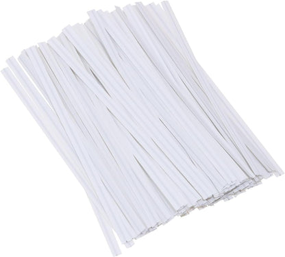 120pcs Kraft Paper Twist Ties Plant Ties 4inch Reusable Bread Twist Ties Cake pop Ties Cable Ties Candy Ties for Bags (Green)