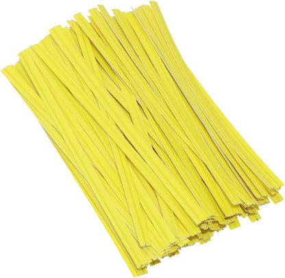 120pcs Kraft Paper Twist Ties Plant Ties 4inch Reusable Bread Twist Ties Cake pop Ties Cable Ties Candy Ties for Bags (Green)