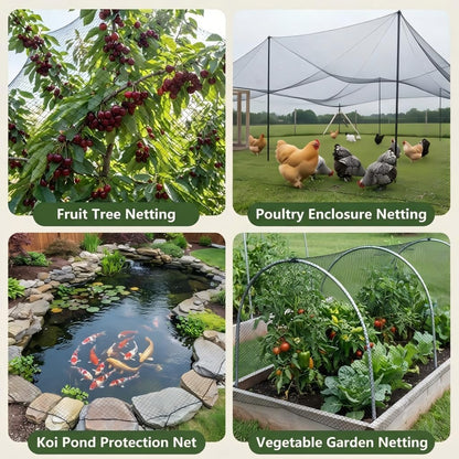 Bird Netting 7.5x100 FT Heavy Duty 1/2 Inch Mesh Garden Netting