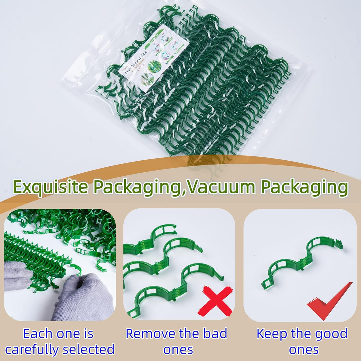 100Pcs Garden Vine Plant Support Clips Tomato Clip
