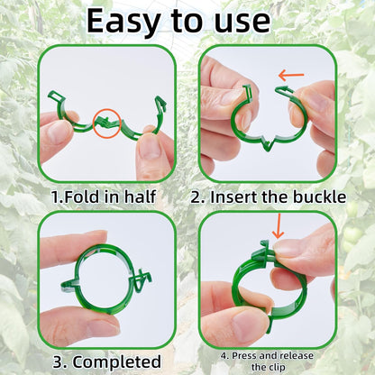 100Pcs Garden Vine Plant Support Clips Tomato Clip