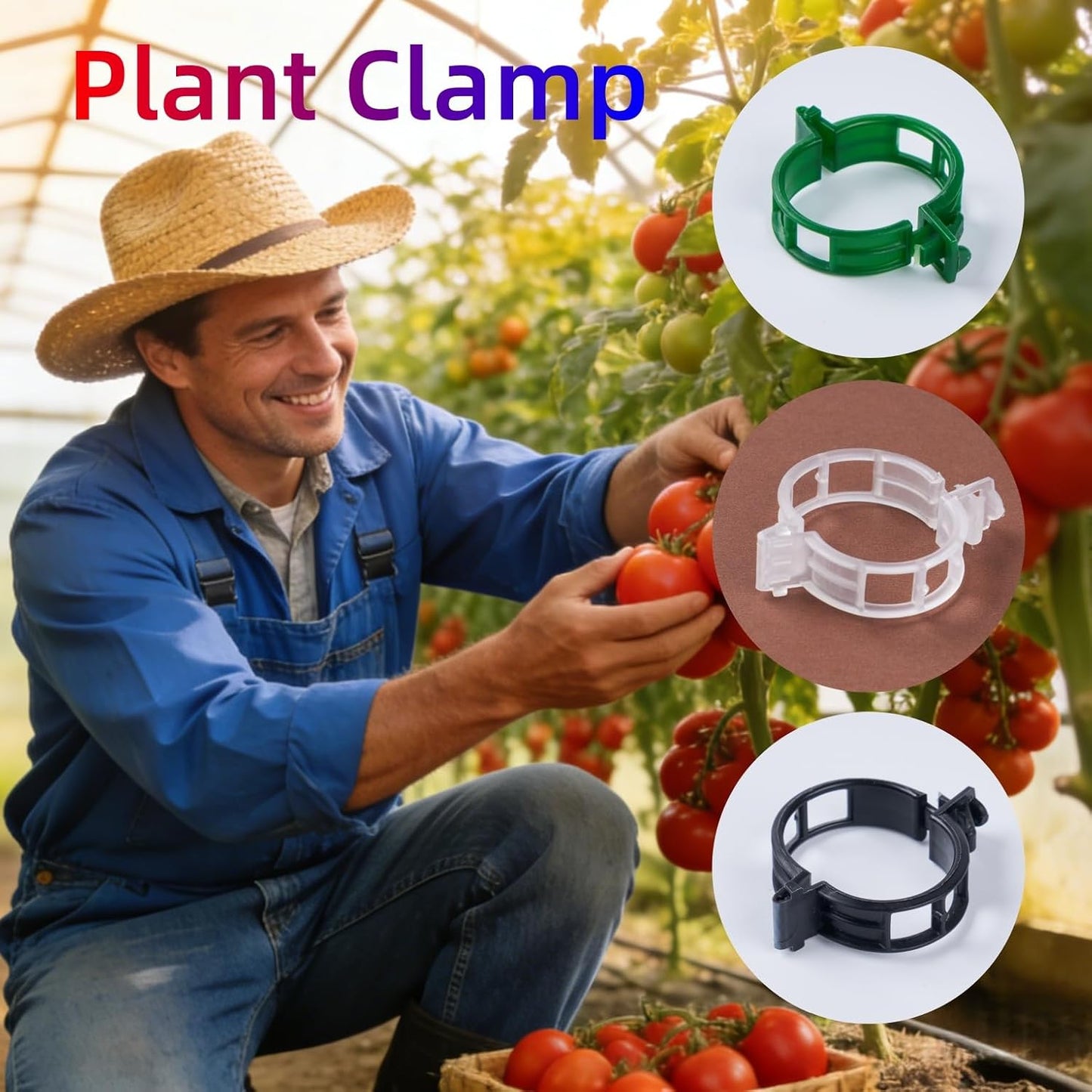 100Pcs Garden Vine Plant Support Clips Tomato Clip