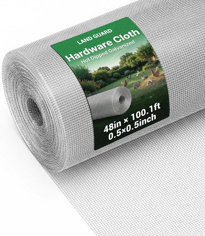 19 Gauge Hardware Cloth, 1/2 inch Chicken Wire Fence, Galvanized Welded Cage Wire Mesh Roll Supports Poultry Netting Cage Fence…