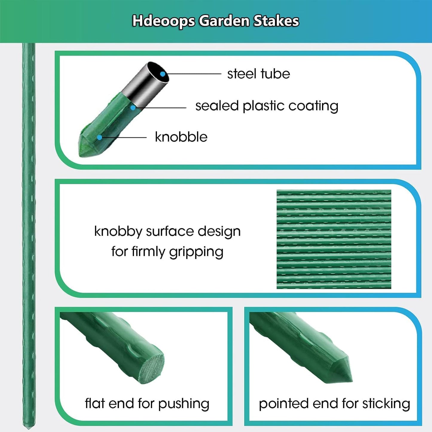 Plant Support Stakes, 10 Pack Metal Peony Cages and Support, Plant Stakes for Indoor Outdoor Plants, Plant Support Ring for Flowers(10" W x 15.8" H)