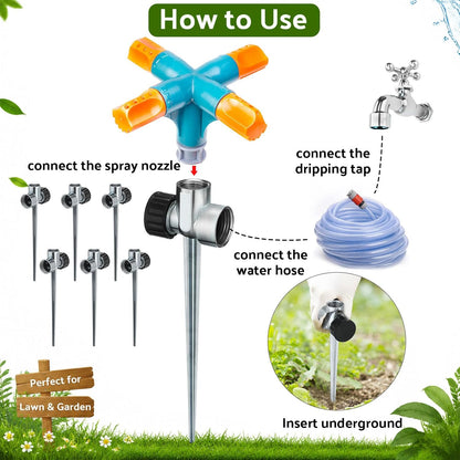 1/2 Inch Heavy Duty Sprinkler Spike Base for Yard, Garden,12 Pack