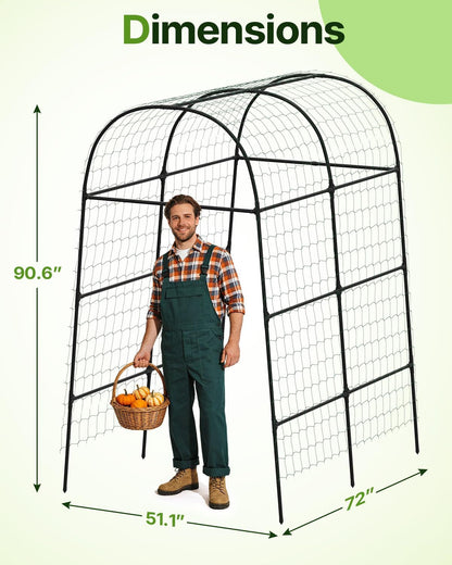 7.5FT Tall Garden Arch Trellis
