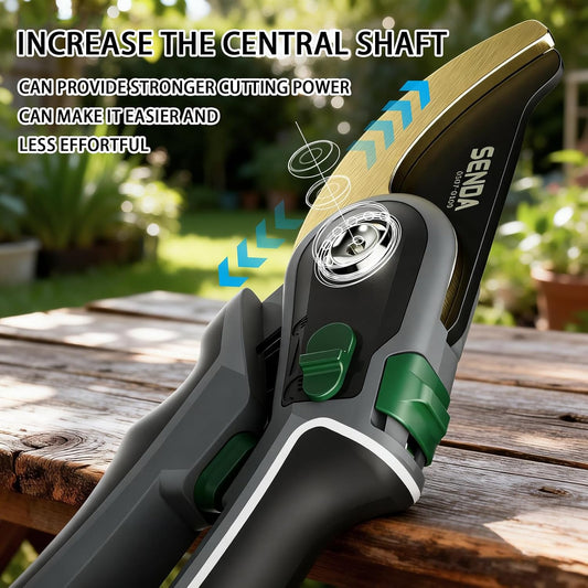 9" Bypass Pruning Shears, SK5 Steel Pruning Shears for Gardening, Garden Clippers with 2-Position Adjustable Jaw for Thick Branches, Landscaping