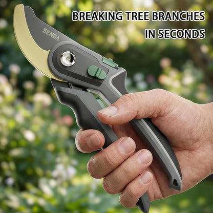 9" Bypass Pruning Shears, SK5 Steel Pruning Shears for Gardening, Garden Clippers with 2-Position Adjustable Jaw for Thick Branches, Landscaping