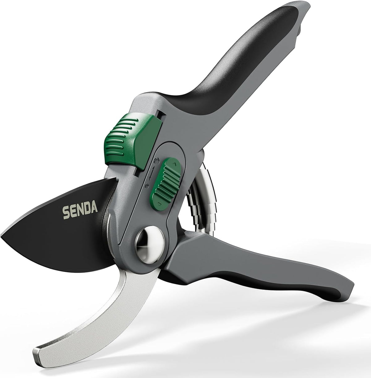 9" Bypass Pruning Shears, SK5 Steel Pruning Shears for Gardening, Garden Clippers with 2-Position Adjustable Jaw for Thick Branches, Landscaping
