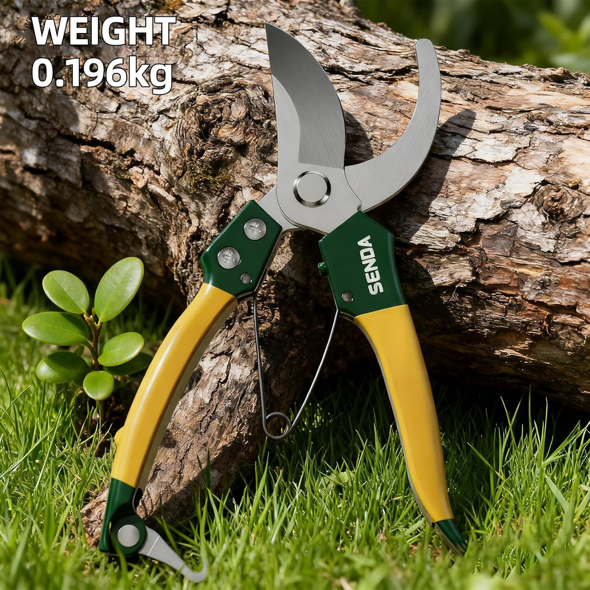 9" Bypass Pruning Shears, SK5 Steel Pruning Shears for Gardening, Garden Clippers with 2-Position Adjustable Jaw for Thick Branches, Landscaping