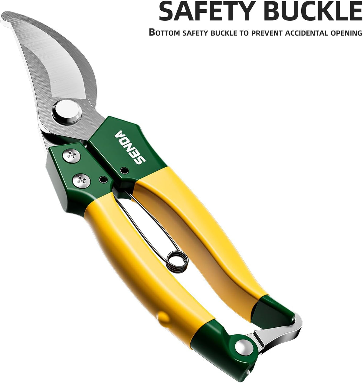 9" Bypass Pruning Shears, SK5 Steel Pruning Shears for Gardening, Garden Clippers with 2-Position Adjustable Jaw for Thick Branches, Landscaping