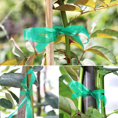 2 Pack Garden Tape Roll, 150 Ft Green Plant Ties Nursery Tapes