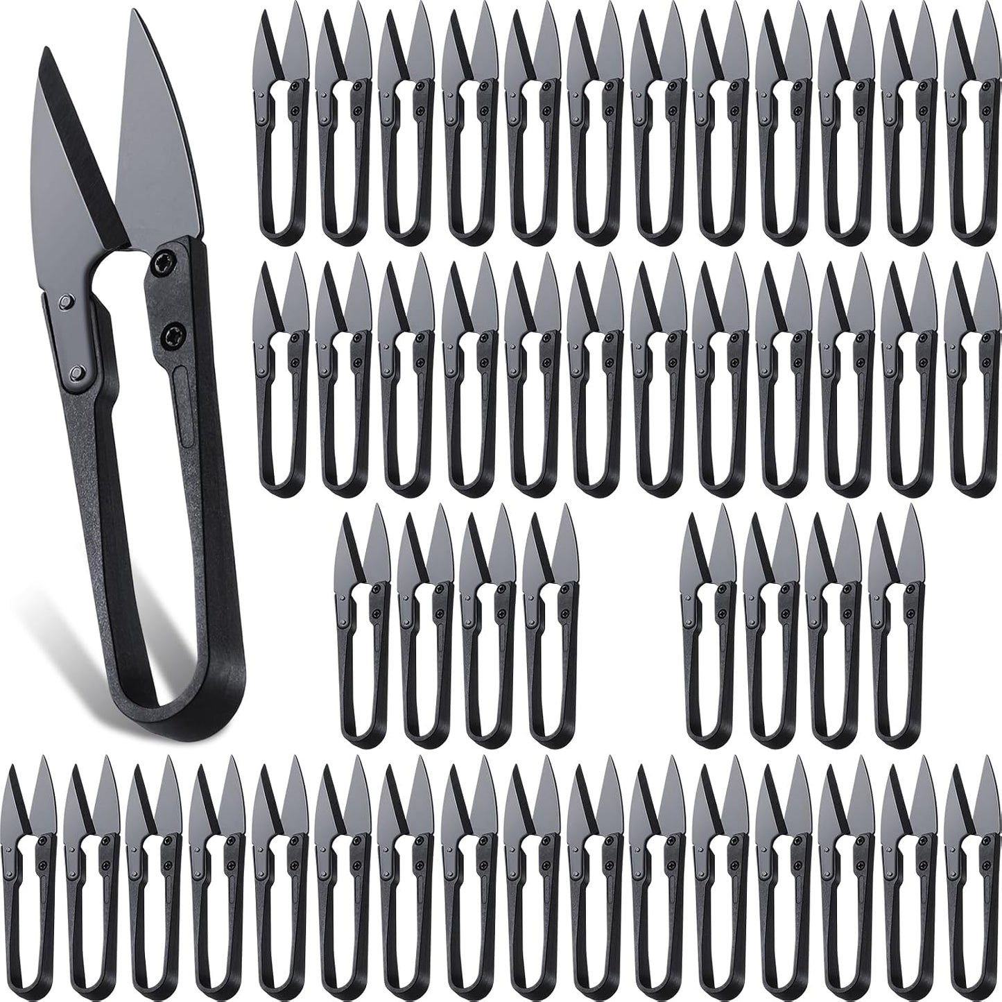 48 Pieces Bonsai Pruning Scissors 4 Inch Sewing Scissors Bulk Leaves Trimmer Small Pruner Shears Bud U Shaped Garden Shears for Gardening Plants Flower Bonsai Trimming