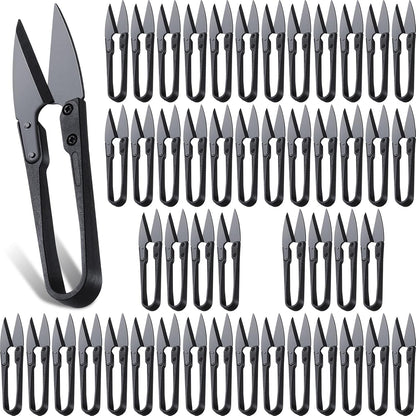 48 Pieces Bonsai Pruning Scissors 4 Inch Sewing Scissors Bulk Leaves Trimmer Small Pruner Shears Bud U Shaped Garden Shears for Gardening Plants Flower Bonsai Trimming