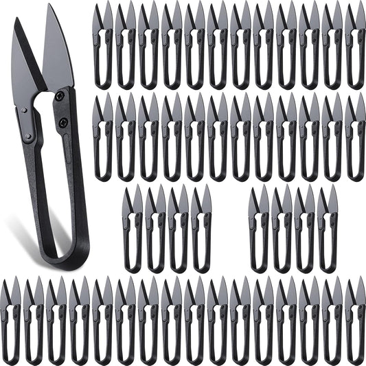 48 Pieces Bonsai Pruning Scissors 4 Inch Sewing Scissors Bulk Leaves Trimmer Small Pruner Shears Bud U Shaped Garden Shears for Gardening Plants Flower Bonsai Trimming