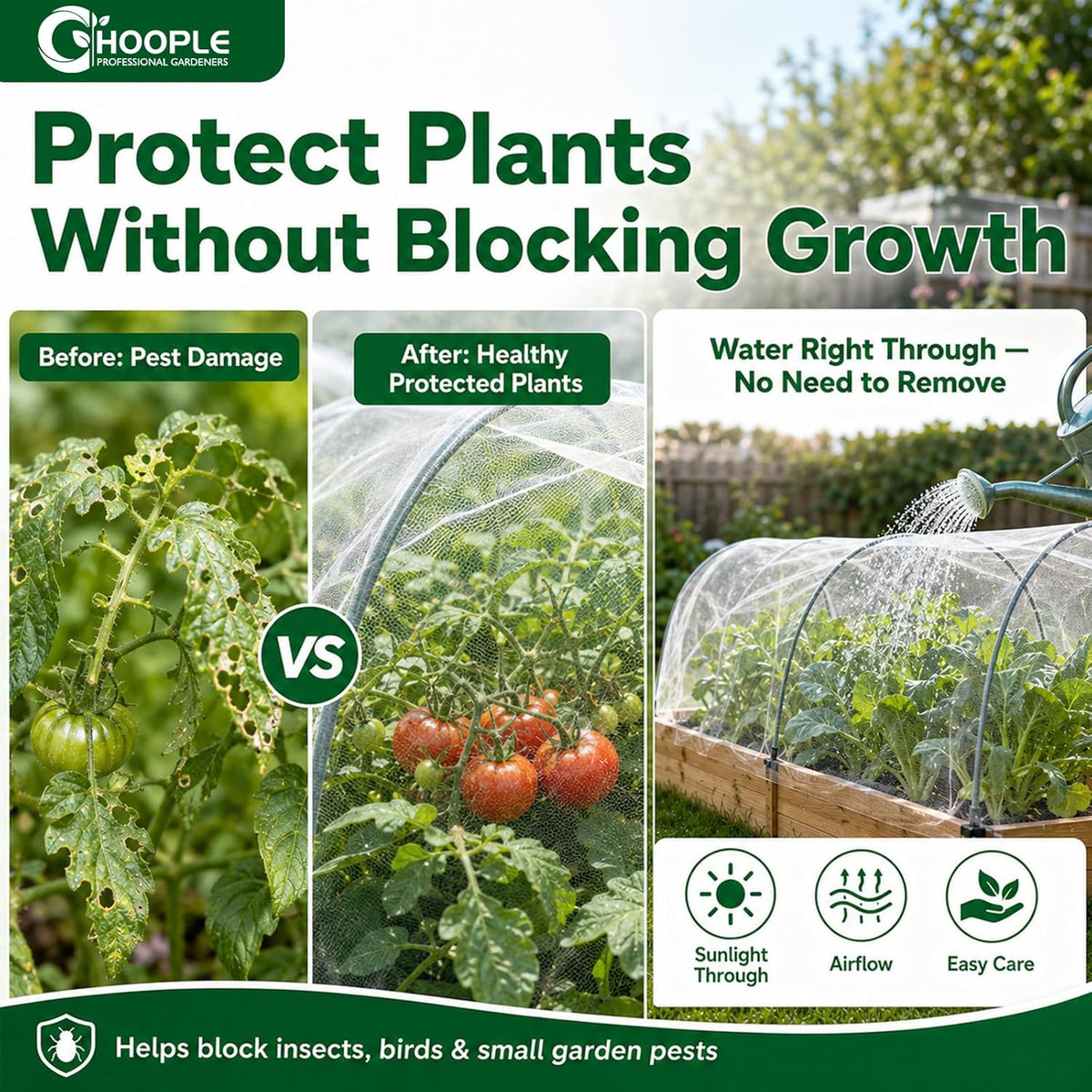 10 ft x 33 ft Garden Netting Pest Barrier, Ultra-Fine Garden Mesh Netting for Garden Protection, Plant Covers Bird Netting for Vegetables, Raised Beds, Blueberry Bushes and Fruit Plants