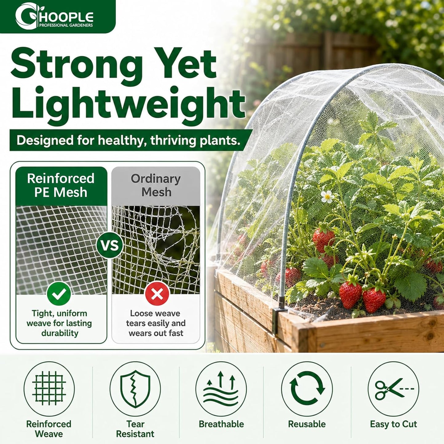 10 ft x 33 ft Garden Netting Pest Barrier, Ultra-Fine Garden Mesh Netting for Garden Protection, Plant Covers Bird Netting for Vegetables, Raised Beds, Blueberry Bushes and Fruit Plants