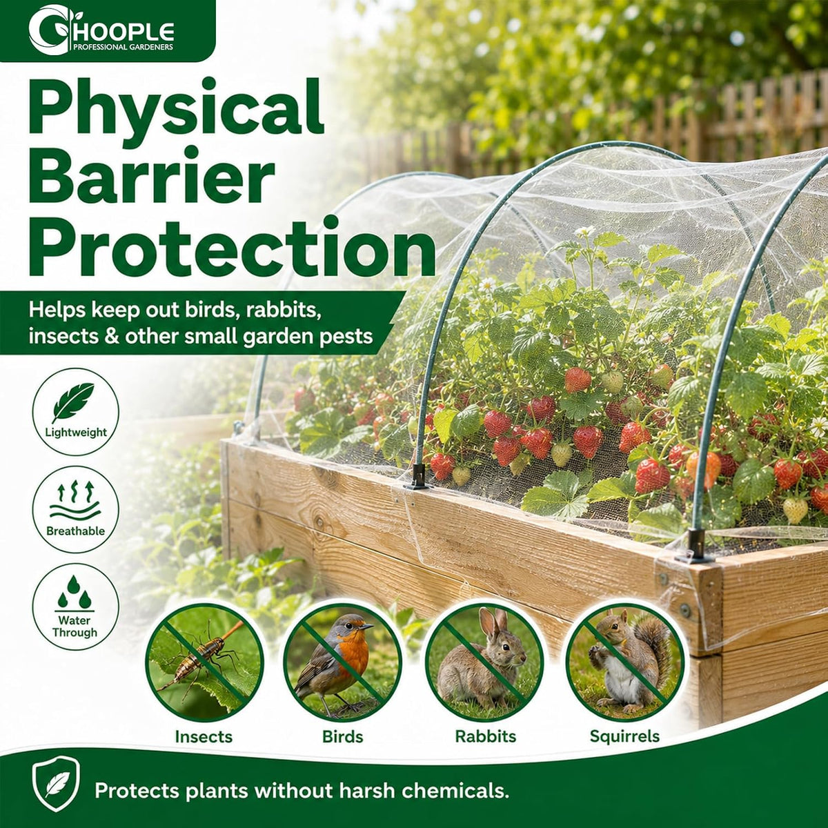 10 ft x 33 ft Garden Netting Pest Barrier, Ultra-Fine Garden Mesh Netting for Garden Protection, Plant Covers Bird Netting for Vegetables, Raised Beds, Blueberry Bushes and Fruit Plants
