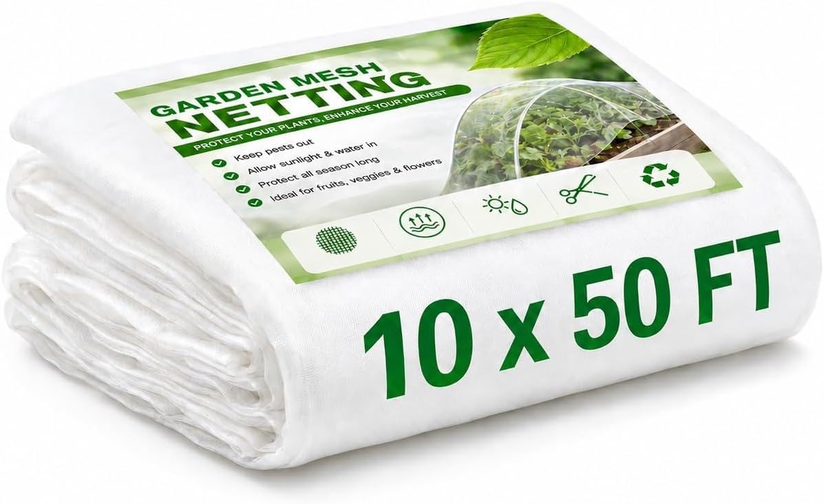 10 ft x 33 ft Garden Netting Pest Barrier, Ultra-Fine Garden Mesh Netting for Garden Protection, Plant Covers Bird Netting for Vegetables, Raised Beds, Blueberry Bushes and Fruit Plants