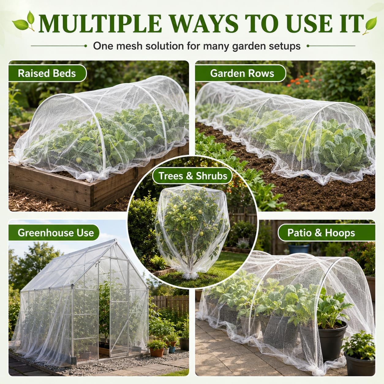 10 ft x 33 ft Garden Netting Pest Barrier, Ultra-Fine Garden Mesh Netting for Garden Protection, Plant Covers Bird Netting for Vegetables, Raised Beds, Blueberry Bushes and Fruit Plants