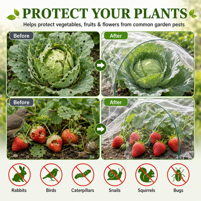 10 ft x 33 ft Garden Netting Pest Barrier, Ultra-Fine Garden Mesh Netting for Garden Protection, Plant Covers Bird Netting for Vegetables, Raised Beds, Blueberry Bushes and Fruit Plants