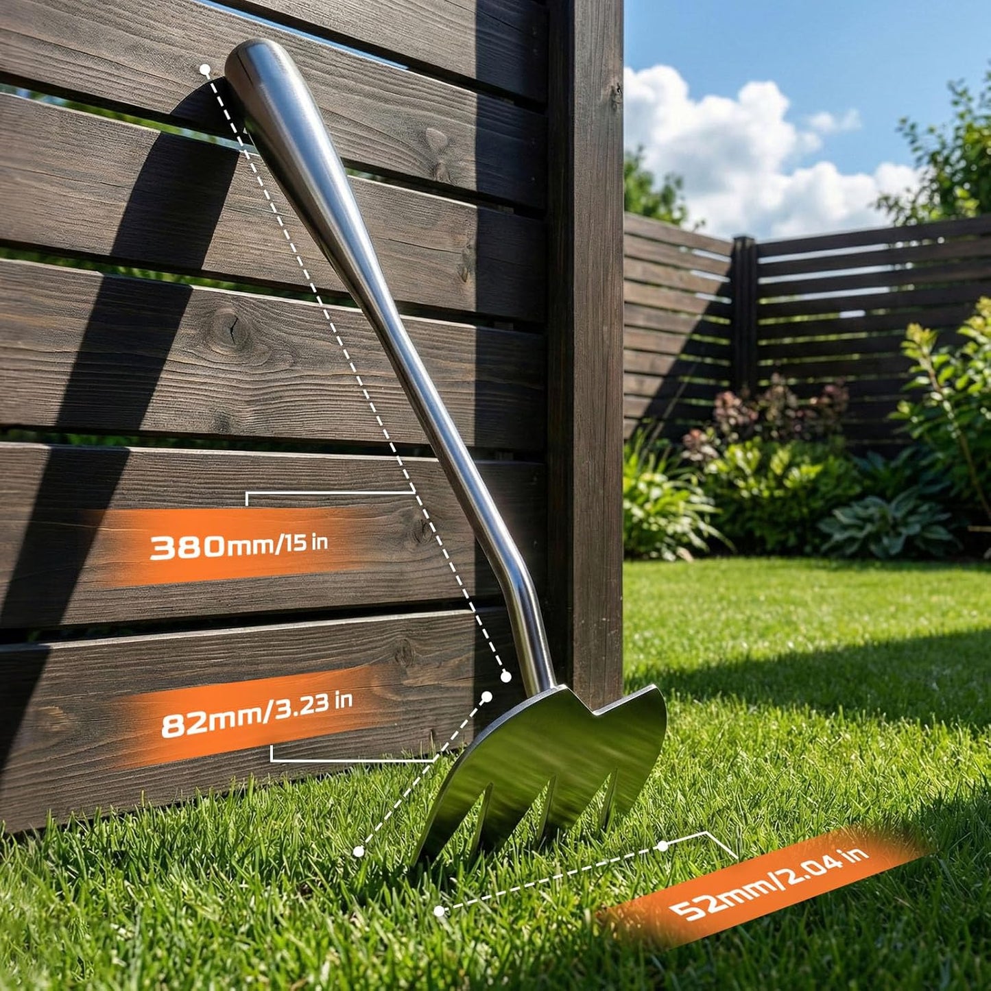 Weed Puller Tool, Heavy-Duty Stainless Steel Garden Hand Weeding Tool