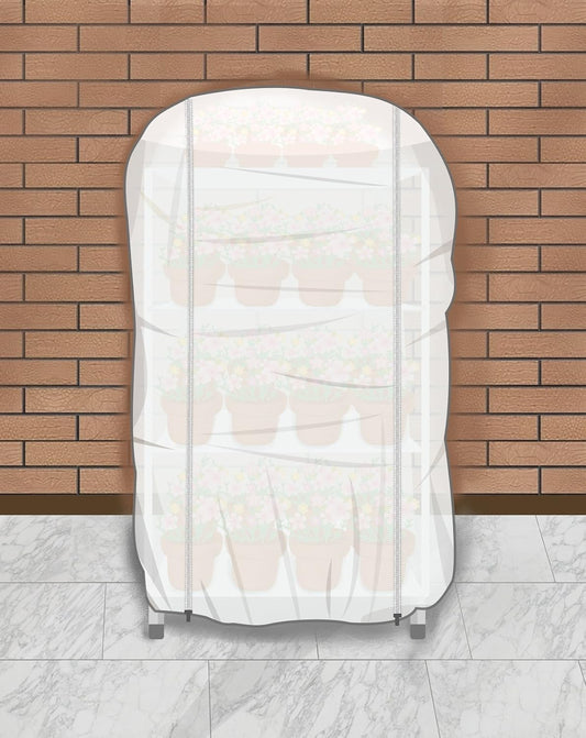 Plant Cover Warm Worth Frost Blanket 0.9oz 108"x96"x36" Shrub Jacket,3D Cube Plant Cover with Zipper for Season Extension&Frost Protection,White