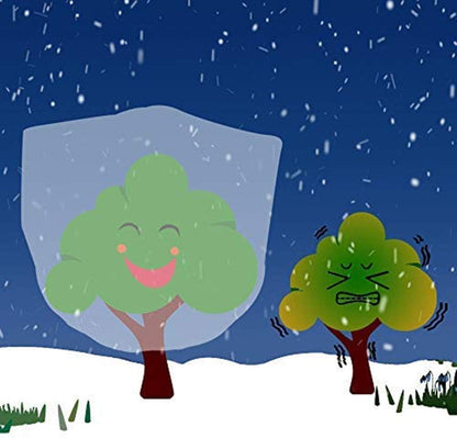 Plant Cover Warm Worth Frost Blanket 0.9oz 108"x96"x36" Shrub Jacket,3D Cube Plant Cover with Zipper for Season Extension&Frost Protection,White