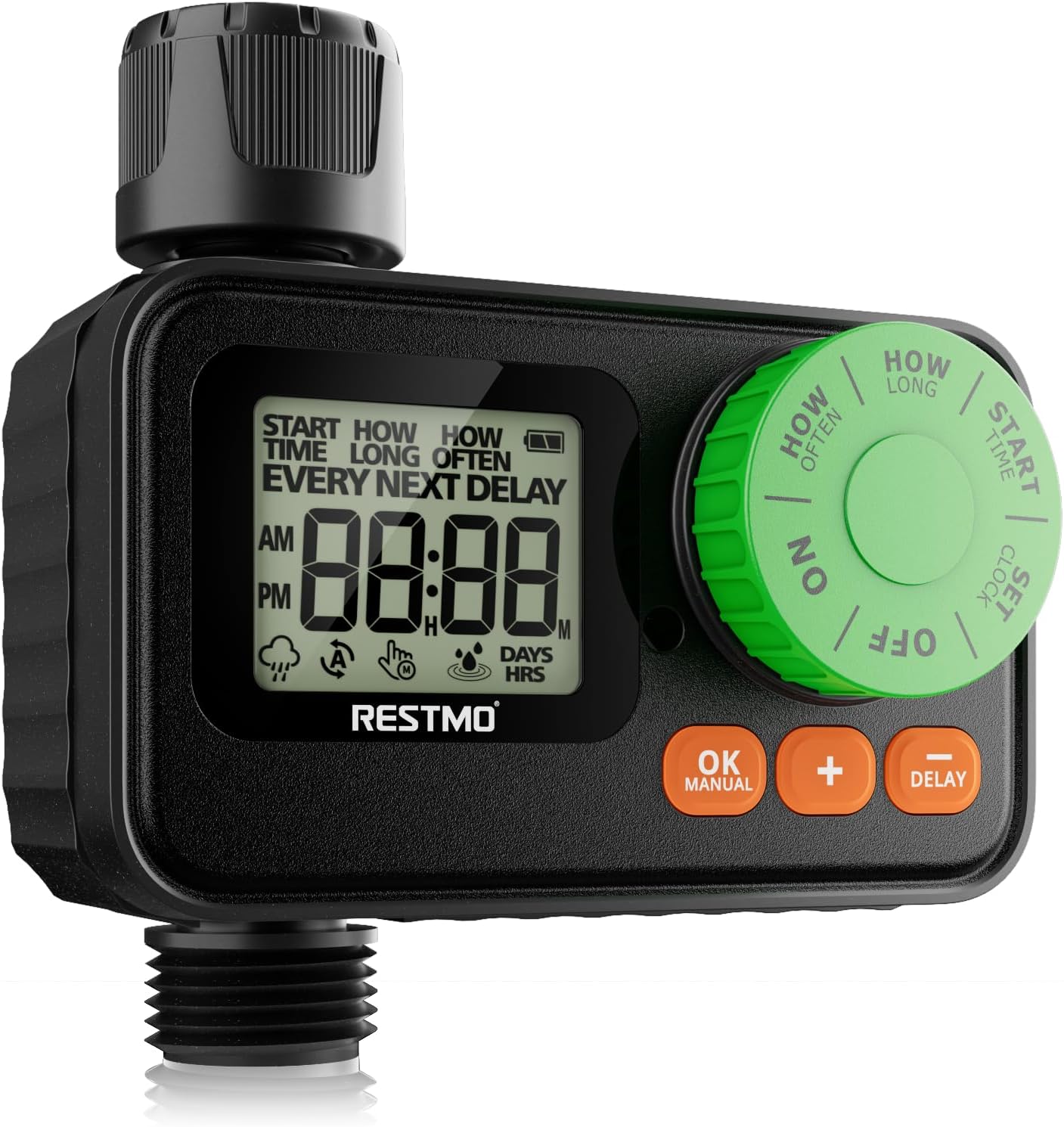 Sprinkler Timer, Programmable Water Timer for Garden Hose, Automatic Control | Manual ON/Off | Rain Delay for Outdoor Faucet, Drip Irrigation and Lawn Watering System