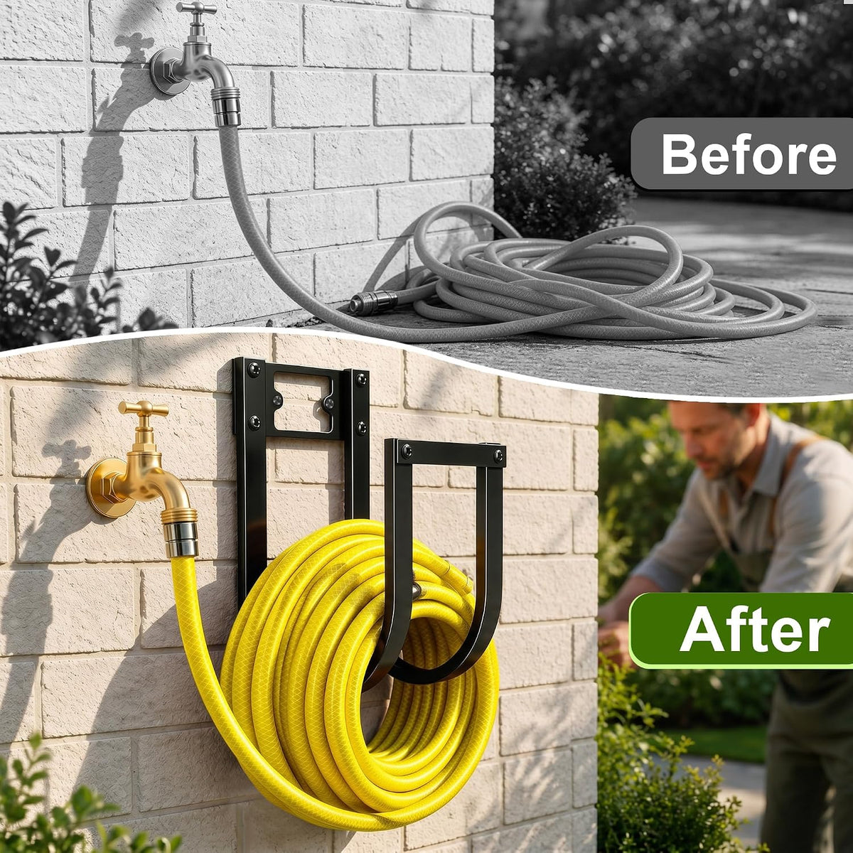 Garden Hose Holder Wall Mount Heavy Duty Water Hose Holders for Outside