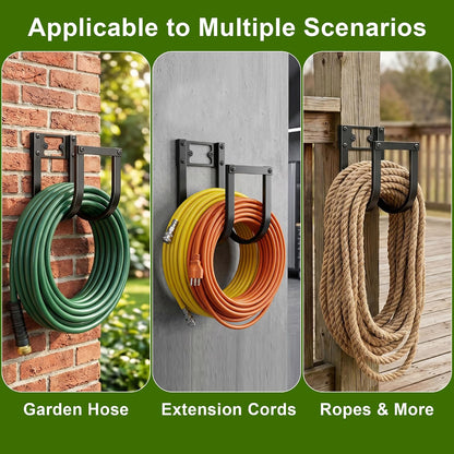 Garden Hose Holder Wall Mount Heavy Duty Water Hose Holders for Outside