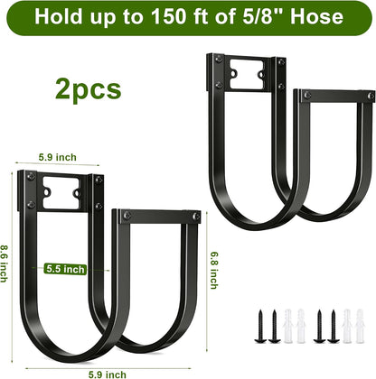 Garden Hose Holder Wall Mount Heavy Duty Water Hose Holders for Outside