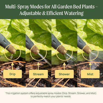 Irrigation Kit - Drip Irrigation System for Raised Garden Beds, Efficient Watering Solution for Vegetables, Flowers, and Plants, Easy DIY Installation (Large)