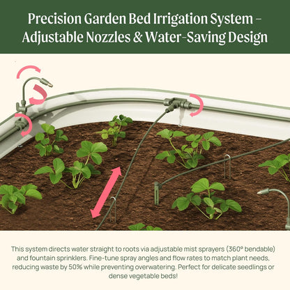 Irrigation Kit - Drip Irrigation System for Raised Garden Beds, Efficient Watering Solution for Vegetables, Flowers, and Plants, Easy DIY Installation (Large)