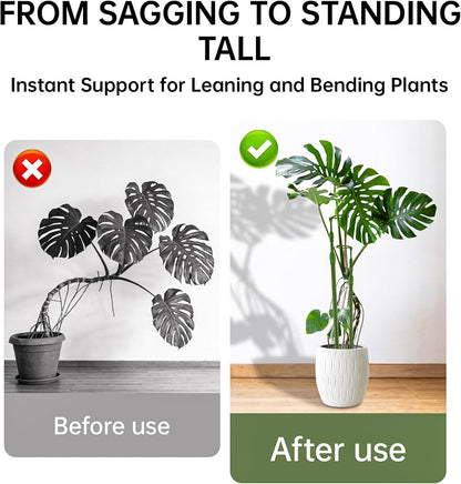 3 Pack Extendable Plant Stakes, 16.5-42.5 Inch Plant Stakes for Indoor Outdoor, Adjustable Monstera Plant Support Sticks with Clips for Clombing Plants, Vine, Orchid, Tomato, Vegetables