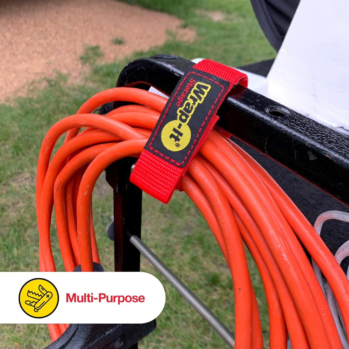 Quick-Strap Cord Wraps, 9 inch (12 Pack) Red