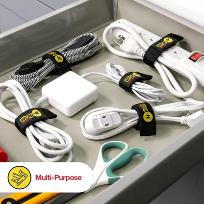 Quick-Strap Cord Wraps, 9 inch (12 Pack) Red