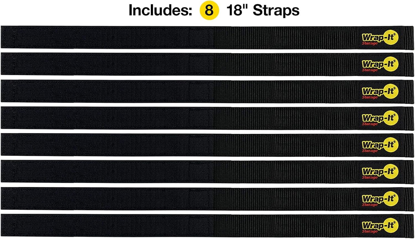 Quick-Strap Cord Wraps, 9 inch (12 Pack) Red