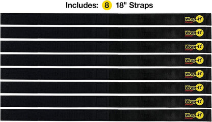 Quick-Strap Cord Wraps, 9 inch (12 Pack) Red