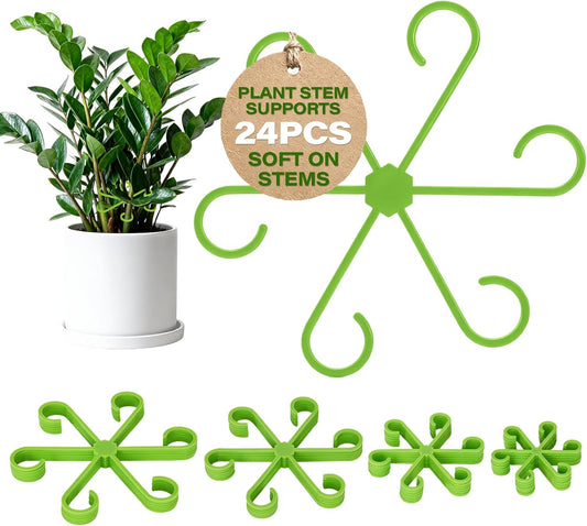 Plant Stem Support, 24PCS 4-Size Monstera Plant Support for Indoor Plants