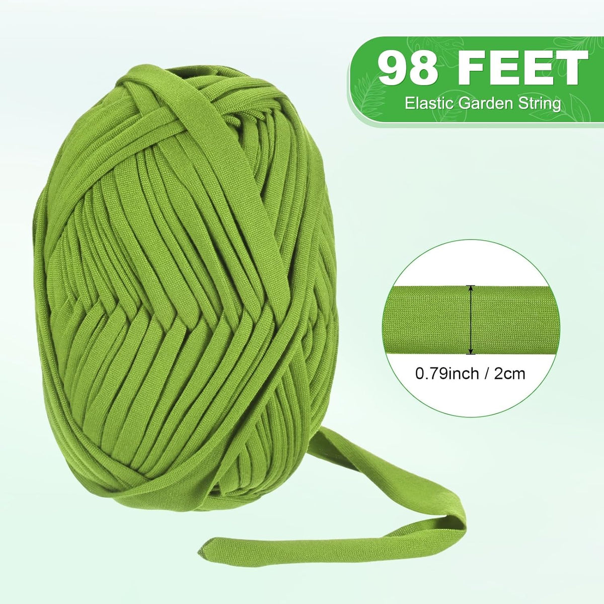 1-Pack Garden Twine, 98 Feet Stretchy Gardening Tape for Climbing Plants/Tomatoes/Fruit Trees/Gardeners, Green Cloth Plant Ties [Coffee]