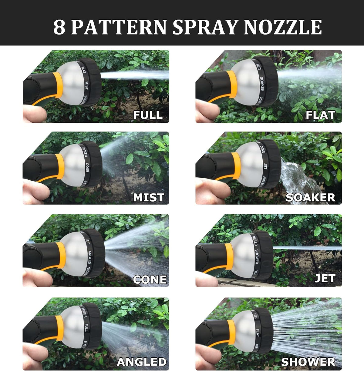Flexible Metal Garden Hose - 75 FT Lightweight Stainless Steel Water Hose with Solid Fittings and Sprayer Nozzle - Leak Proof, Kink Free, Anti-rust, Large Diameter, Durable and Easy Storage